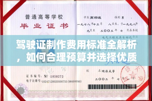 拉萨驾驶证制作费用标准全解析，如何合理预算并选择优质服务？