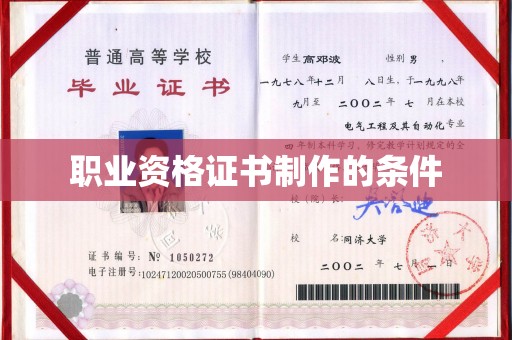 拉萨职业资格证书制作的条件